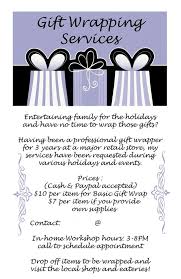 Gift Wrapping Services Flyer Gift Wrapping Services Gift Wrap Fundraiser Business Holiday Gift