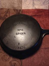 6 Mcclary Cast Iron Spider Skillet X676 Cast Iron Cookware Cast Iron Iron