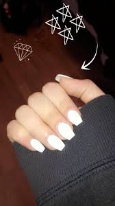 This looks amazing as long acrylic nail designs. Short Medium Length White Acrylic Nails Coffin Nail And Cute766