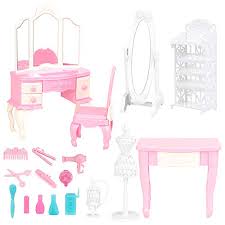 Life of riley by kevin macleod (incompetech.com)musics lic. Buy Barwa Dollhouse Furniture And Accessories Playset 18 Pcs Make Up Dressing Table Stand Mirror Shoes Rack Desk Perfume Doll Accessories For 11 5 Inch Doll Xmas Gift Online In Kuwait B07tn4r8m1