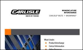 Carlisle Belts Catalog Belt Interchanges Tech Sheets