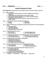 With the city of fair verona as the backdrop, shakespeare uses fig. Romeo And Juliet Act 4 Quiz And Answer Key By Classroom Quips And Tips