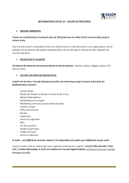 Besoin d'un extrait de naissance ou d'un acte d'état civil, consultez les horaires, adresse, téléphone et email de la mairie de salon de provence. Information Covid 19 Salon De Provence Ville De Salon De Provence Facebook