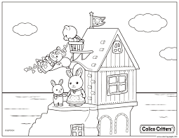 If you have fun with these house coloring pages, i invite you to visit the music coloring pages or the winter coloring pages before leaving. Calico Critters House Beach Coloring Pages Printable