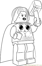 Lego marvel avengers coloring sheet ~ thor. Lego Thor Coloring Page For Kids Free Lego Printable Coloring Pages Online For Kids Coloringpages101 Com Coloring Pages For Kids