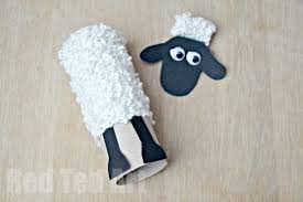 You can hear my oldest (4 years old) freaking out in the background because her grandmother and uncle just arrived. Tp Roll Shaun The Sheep Craft Red Ted Art Make Crafting With Kids Easy Fun
