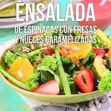 Ensalada De Espinacas Con Fresas Y Nueces Caramelizadas Receta Comida Saludable Ensaladas Recetas De Comida Kiwilimon Recetas Comida