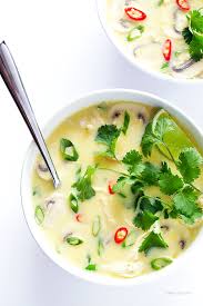 Rich and creamy yet tangy and salty, this thai coconut chicken soup recipe is filling but light and positively bursting with flavor. Tom Kha Gai Thai Coconut Chicken Soup Gimme Some Oven
