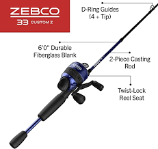 Pick a topic below and we'll hook you up with everything you need to know. Zebco 33 Custom Z Spincast Reel And 2 Piece Fishing Rod Combo Split Grip Eva Rod Handle Quickset Anti Reverse Fishing Reel With Bite Alert Blue Multi One Size 33czbl602ma Ns4 Amazon Ca Everything Else