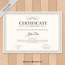 Diploma With Classic Frame Premium Vecto Premium Vector Freepik Vector Frame Certificate In 2020 Certificate Design Template Diploma Design Certificate Design
