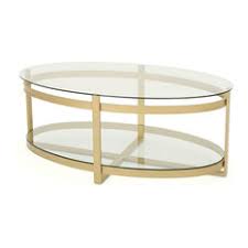Lovely brass coffee table base, source: Oval Glass And Brass Coffee Tables Houzz