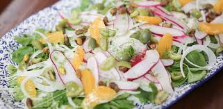 Fennel And Greens Salad Recipe Food Network Recipes Green Salad Recipes Valerie S Home Cooking Recipes