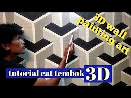 Posted by kalia posted on november 04, 2018. Mural Dinding Motif 3d Tutorial Cat Tembok Motif 3d 3d Wall Painting Youtube Pinturas