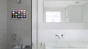 Gray Tiled Shower Waterproof Tv Gray Shower Tile Shower Tvs