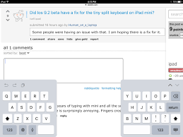 Ipad Mini Split Keyboard Keys Are Small Apple Community