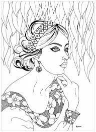 There's no doubt that coloring pages for adults is a great relaxation method. Lace Woman Lace Woman From The Gallery Zen Anti Stress Artist Mimieve Keywords Woman Just Col Stress Coloring Book Coloring Pages Coloring Books