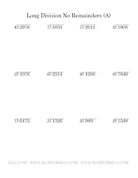 Long Division Worksheets Grade One Digit Divisor No Remainders Info Fun Division Worksheets Worksheets Long Division