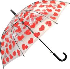 Hartjes Paraplu Doorzichtig Regenschirm Herz Regenschirm Regenschirme