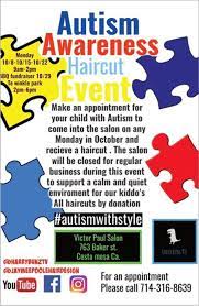 The hairstylist washes andrew's hair and gives him a good scalp massage. Autism Awareness Haircut Event Autism
