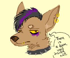 I'll treat your pets like my own! Emo Dog Drawception