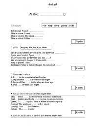 English Grammar Test 4th Grade Esl Worksheet By Dibra001