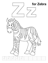 Z For Zebra Coloring Page With Handwriting Practice Download Free Z For Zebra Coloring Page Wit Zebra Coloring Pages Animal Alphabet Letters Color Worksheets