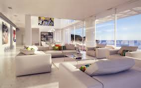 High tech modern apartment interior design with living room, bedroom and kitchen. Download Wallpapers White Large Living Room Modern Apartments White Sofas Modern Interior Design Living Room For Desktop Free Pictures For Desktop Free