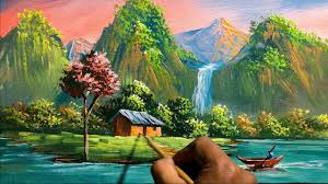 Increasing the resolution on an image increases the number of pixels, makin. Painting A Beautiful Mountain Landscape With Acrylic Scenery Painting Scenery Paintings Nature Paintings Painting