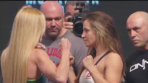Watch her capture ufc gold back at ufc 196 against hol. Holly Holm Vs Miesha Tate Weigh In Ufc 196 Youtube
