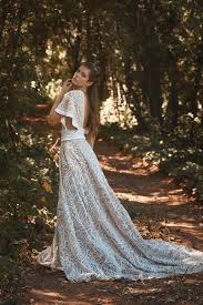 Sedona By Vagabond Liberty Collection Boho Lace Winged A Line Gown With Cot Long Sleeve Wedding Dress Lace Wedding Dresses Bohemian Wedding Dress Backless