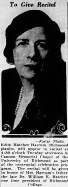 Edith Longwood Hatcher Harcum (1879-1958)