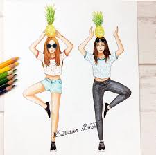 Best friends forever is a phrase that describes a close friendship. Pineapple Drawings Of Friends Best Friend Drawings Bff Drawings