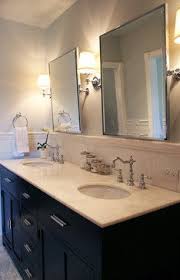 60 Double Vanity What To Do With Mirrors And Lighting Traditional Bathroom White Subway Tile Bathroom Tile Bathroom