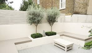 Box Hedges Around The Base Of The Olive Tree Back Garden Design Outdoor Gardens Design Modern Garden Design
