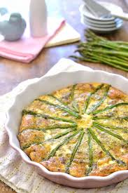 Bacon Swiss And Asparagus Egg Bake Recipe Asparagus Recipe Recipes Food