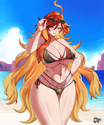 Genshin Impact - Mavuika Summer Time by jadenkaiba - Hentai Foundry