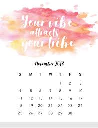 November 2018 Calendar With Quotes Ide Tanggal Artis
