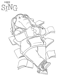 Eddie noodleman, a sheep of sing. Sing Movie Coloring Pages
