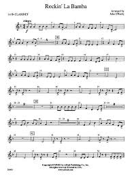 Download Rockin La Bamba 1st B Flat Clarinet Sheet Music By John O Reilly Digital Sheet Music Clarinet Sheet Music