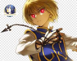 Kurapika remembers about the massacre of his clan and his eyes turn scarlet and develops a nen aura around him Kurapika Scarlet Eyes Play Jigsaw Puzzle For Free At Puzzle Factory