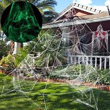 Unomor Halloween Deko Halloween Spinnennetz Dekoration Leuchten Im Dunkeln Hallowee Halloween Spinnennetz Halloween Deko Vorgarten Halloween Deko Fur Draussen