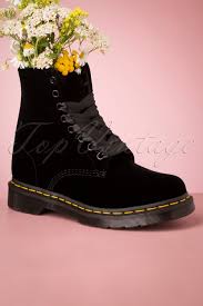 Martens, also commonly known as doc martens, docs or dms is a british footwear and clothing brand, headquartered in wollaston in the wellingborough district of northamptonshire, england. 1460 Pascal Velvet Ankle Boots In Black