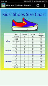Children Shoe Size Chart For Android Apk Download From sporty sneakers to luxury designer shoes, kids have plenty of options these days when it comes to comfortable footwear. children shoe size chart for android