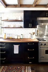 Black And White Kitchen Cabinets Ideas Black White And Warm Kitchen Black Kitchen Cabinets Home Decor Kitchen Kitchen Design