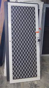 I'm going to have the 2 cedar screen doors i received from you last week installed. Security Screen Door 31 3 8 X 79 3 16 Diamond Pattern Grill White Painted Finish Hinged Retai