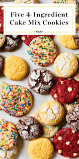 These Stress Free Shortcut Cookies All Start With A Box Of Cake Mix Recipe Cake Mix Cookie Recipes Cake Mix Cookies Chocolate Chip Recipes