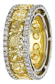 Fancy Yellow Diamond Diamond Platinum Gold Eternity Band Beautiful Jewelry Jewelry Amazing Jewelry