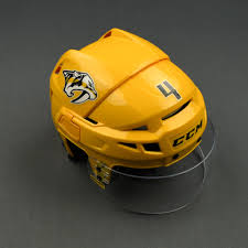 Their colors are incredible, their jerseys are always good and they always play with that same sort of flare. Predators Playoff Helmets Golden Knights Sticks Up For Auction
