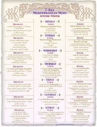 Med Diet 7 Day Menu Autumn Winter Oldways Med Diet Mediteranean Diet Mediterranian Diet