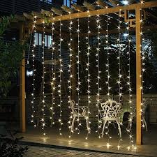 Salcar Led Lichterkettenvorhang 3m 3m Ip44 Wasserfest Sternen Led Lichterkette Lichtervorhang Fur Weihnacht Lichtervorhang Beleuchtung Weihnachten Lichterkette